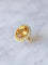 Bague Bague de cocktail ancienne citrine sur or jaune et vert 18Kt 58 Facettes