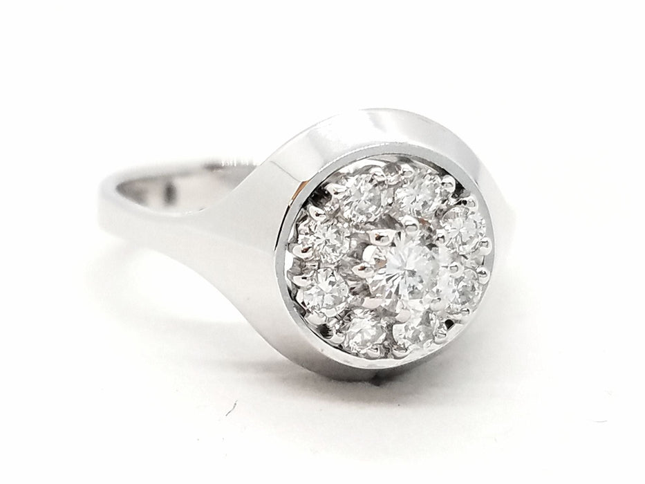 Bague 54 Bague Or blanc Diamant 58 Facettes 00779CN