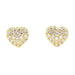 Earrings Diamond heart earrings in 18k yellow gold 58 Facettes 24110