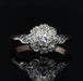 Ring 58 Old cut diamond daisy ring 58 Facettes 21-715