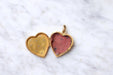 Pendant Old opening heart medallion pendant in gold and rose-cut diamonds 58 Facettes