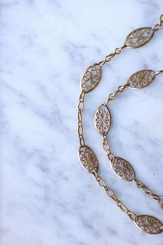 Collier Chaîne maille filigrane en or 58 Facettes