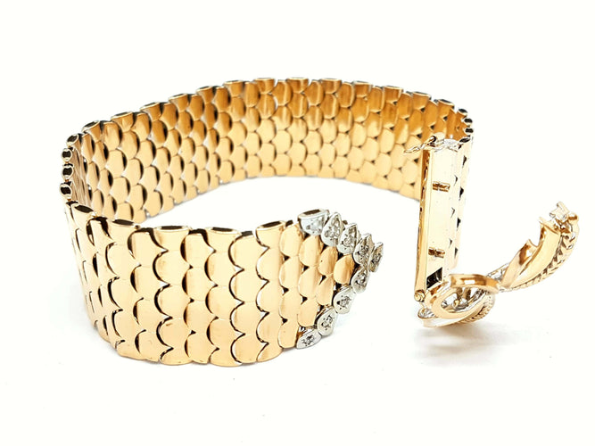 Bracelet Bracelet Manchette Or rose Diamant 58 Facettes 00213CN