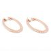Earrings Oval rose gold and diamond earrings 58 Facettes