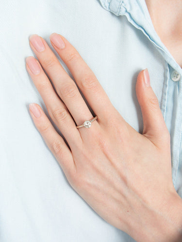 Bague Bague or blanc solitaire diamant 58 Facettes