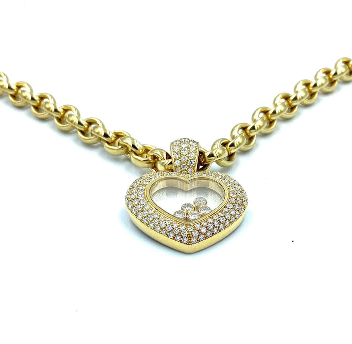 Collier CHOPARD. Collection Happy Diamonds, important collier 58 Facettes