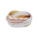 Ring 51 Cartier ring, Trinity", three golds. 58 Facettes 32911