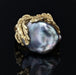 Bague Bague perle grise baroque et or 58 Facettes