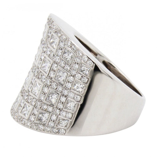 Bague 53 Bague or blanc diamants 58 Facettes 61E00326