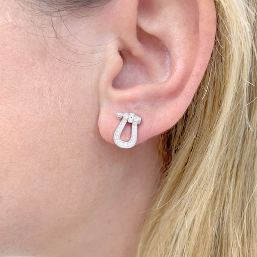 Boucles d'oreilles Boucles d'oreilles Fred, "Force 10", or blanc, diamants. 58 Facettes 33157