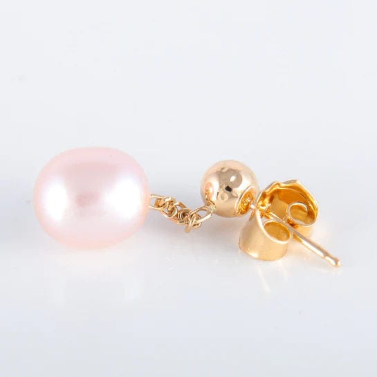 Boucles d'oreilles Boucles d’oreilles pendantes Perles de culture roses 58 Facettes