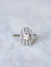 Ring Oval Art Deco Platinum Engagement Ring White Gold and Diamonds 58 Facettes