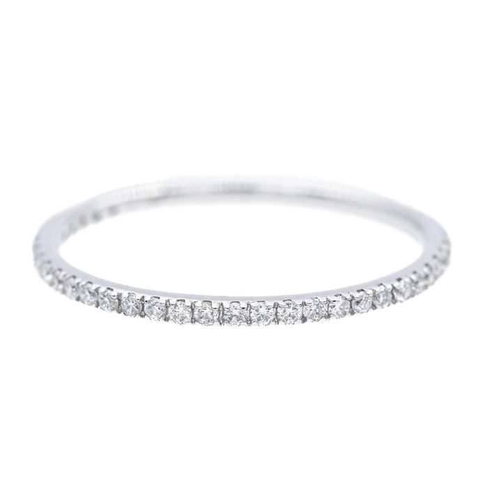 Bague 53 Bague Alliance américaine Or blanc Diamant 58 Facettes 2303323CN