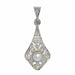 Art Deco Diamond and Pearl Pendant 58 Facettes 23283-0098