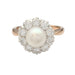 Ring 53 Daisy pearl and diamond ring. 58 Facettes 32110