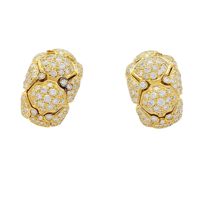 Boucles d'oreilles Boucles d'oreilles Piaget, or jaune, diamants. 58 Facettes 30888