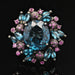 Ring 53 Topaz and pink sapphires ring in blackened silver 58 Facettes 23-297