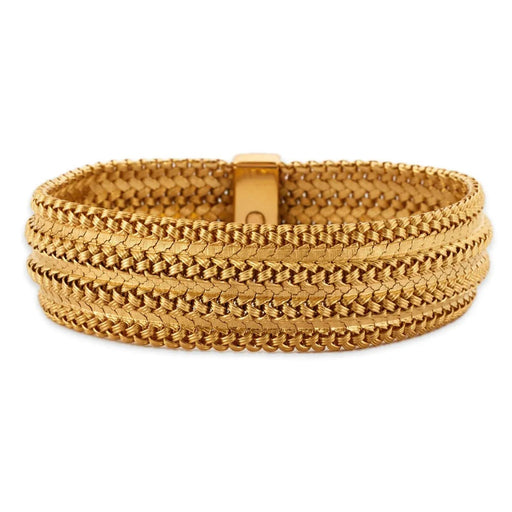Gay FRÈRES bracelet - Yellow gold braided mesh bracelet 58 Facettes