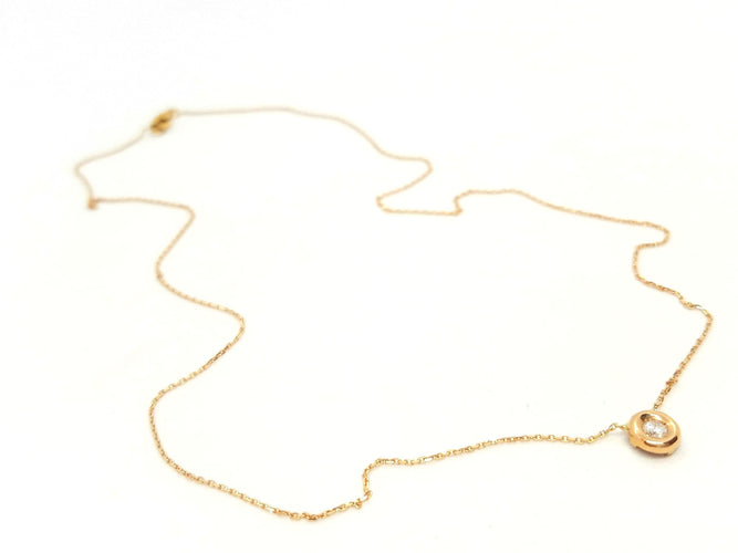 Collier Collier Or rose Diamant 58 Facettes 579115RV