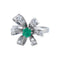 Bague Or blanc / Diamants BAGUE  « NOEUD » DIAMANTS & EMERAUDE 58 Facettes BO/0300812