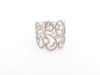 Ring 50 DJULA wave lace ring 50 in 18k white gold & diamonds 58 Facettes 242626
