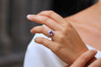 Ring 55 Platinum Ring Pink Sapphire Diamonds 58 Facettes 24085