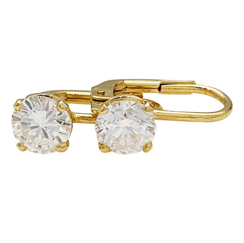 Boucles d'oreilles Boucles d'oreilles en or jaune, diamants. 58 Facettes 30948