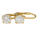 Earrings Yellow gold earrings, diamonds. 58 Facettes 30948