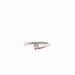 Ring Solitaire ring white gold diamond set tension / knife 58 Facettes