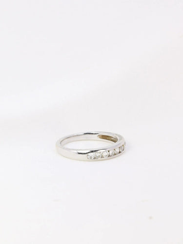 Bague 47.5 Demi-Alliance américaine diamants 0,18 ct 58 Facettes J110