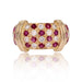 Ring 48 Bangle ring paved with rubies and diamonds 58 Facettes 23-137