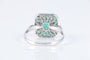 Bague Bague style Art Déco Emeraudes Diamants 58 Facettes 1