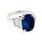 Bague 53 Bague saphir 5,17 carats en or blanc et diamants. 58 Facettes 30694