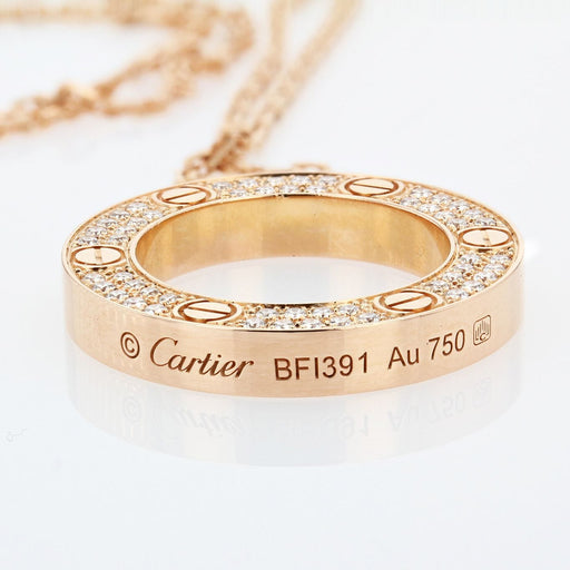 Collier Collier Cartier Love Diamants Or rose 58 Facettes 21-859