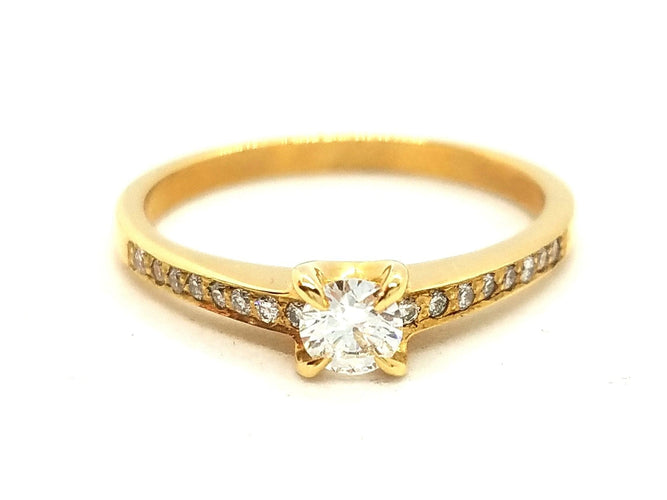 Bague 53 Bague Solitaire Or jaune Diamant 58 Facettes 578745RV