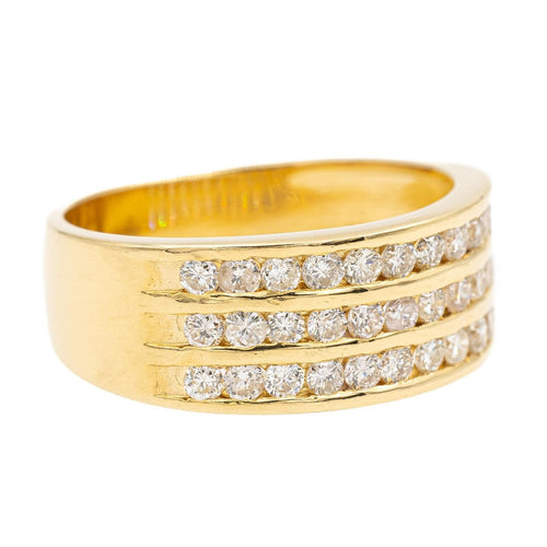 Bague 56 Bague Bandeau Or jaune Diamant 58 Facettes 2303354CN