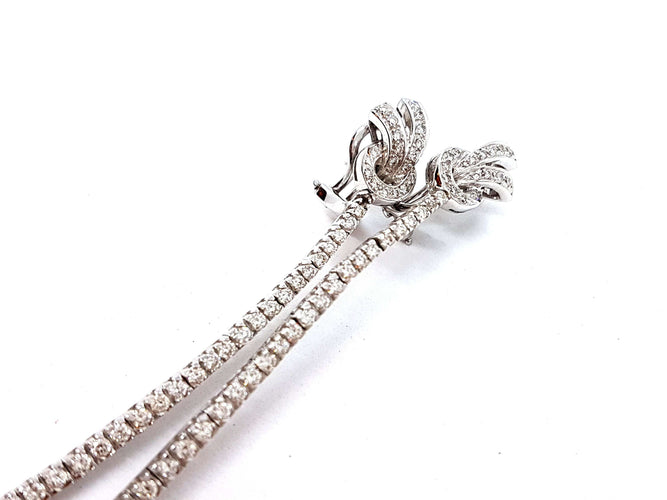 Boucles d'oreilles Boucles d'oreilles Pendants Or blanc Diamant 58 Facettes 06117CD