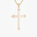 Pendentif Croix ancienne or rose et or blanc 58 Facettes 22-474