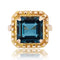Bague 55 Bague rétro topaze blue london et or 58 Facettes 23-104