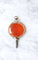 Pendentif Clef de montre ancienne or rose et cornaline 58 Facettes