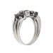 Ring 56 3 row diamond and sapphire ring 58 Facettes 30225