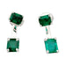 Earrings White gold emerald earrings. 58 Facettes 32093
