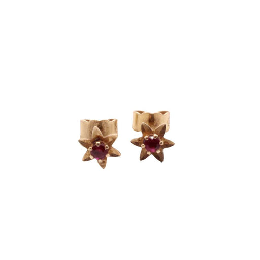 Boucles d'oreilles Boucles d’oreilles étoile Or jaune Rubis 58 Facettes