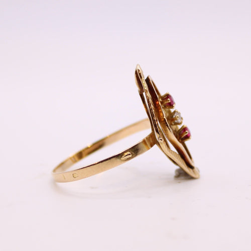 Bague 60 Bague Rétro rubis, oxyde de zirconium 58 Facettes