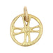 Gold wheel charm pendant 58 Facettes 15-283A
