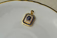 Pendentif Pendentif octogonal 2 ors, Saphirs, Diamants 58 Facettes Ref1884