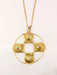Cartier pendant for Shell, vintage round gold pendant, diamonds and emeralds 58 Facettes J87