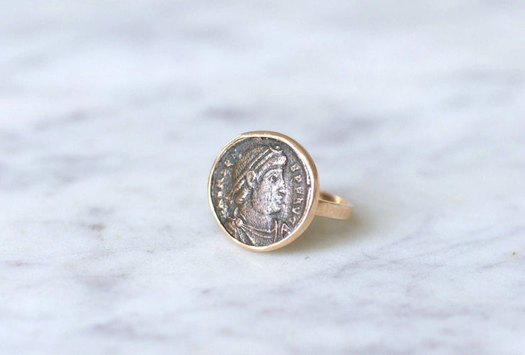 Bague Bague pièce romaine Flavius Valens 58 Facettes