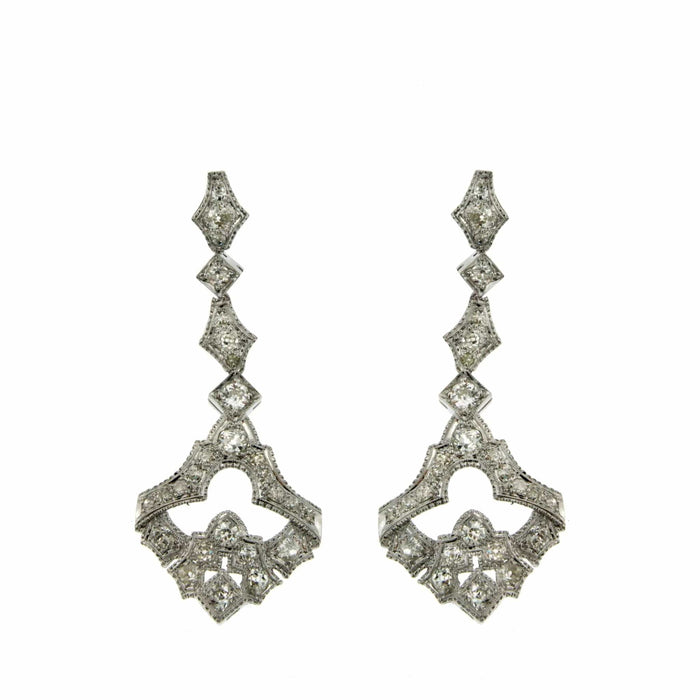 Boucles d'oreilles Boucles d'oreilles Art Déco Diamant 58 Facettes