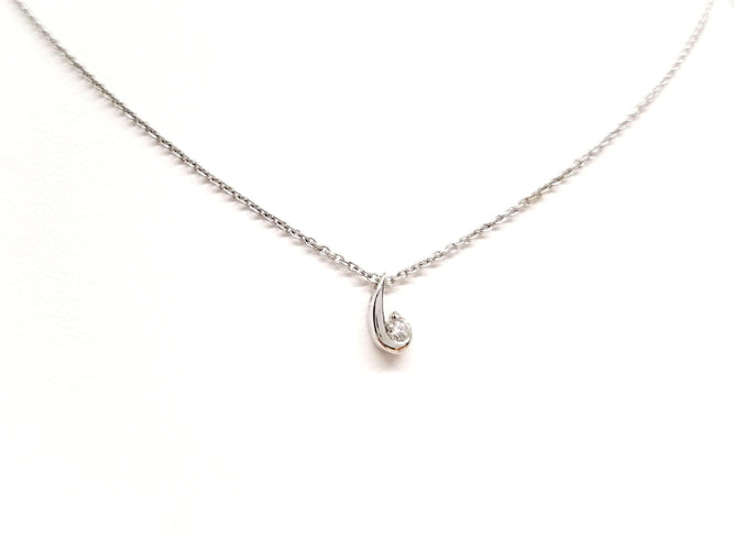 Collier Collier Chaîne + pendentif Or blanc Diamant 58 Facettes 880897CD